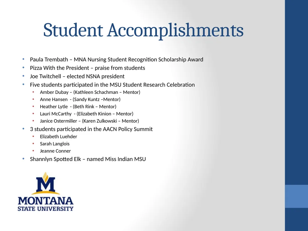 College of Nursing 2010-2011 Academic Year - slide 25 of 26