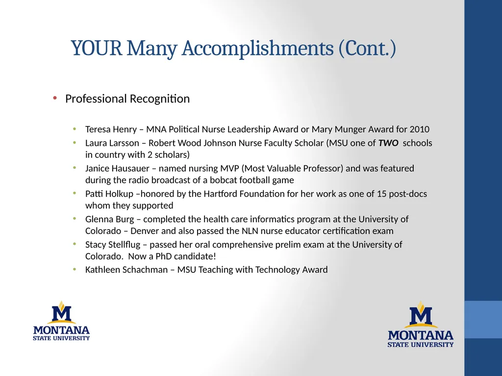 College of Nursing 2010-2011 Academic Year - slide 22 of 26