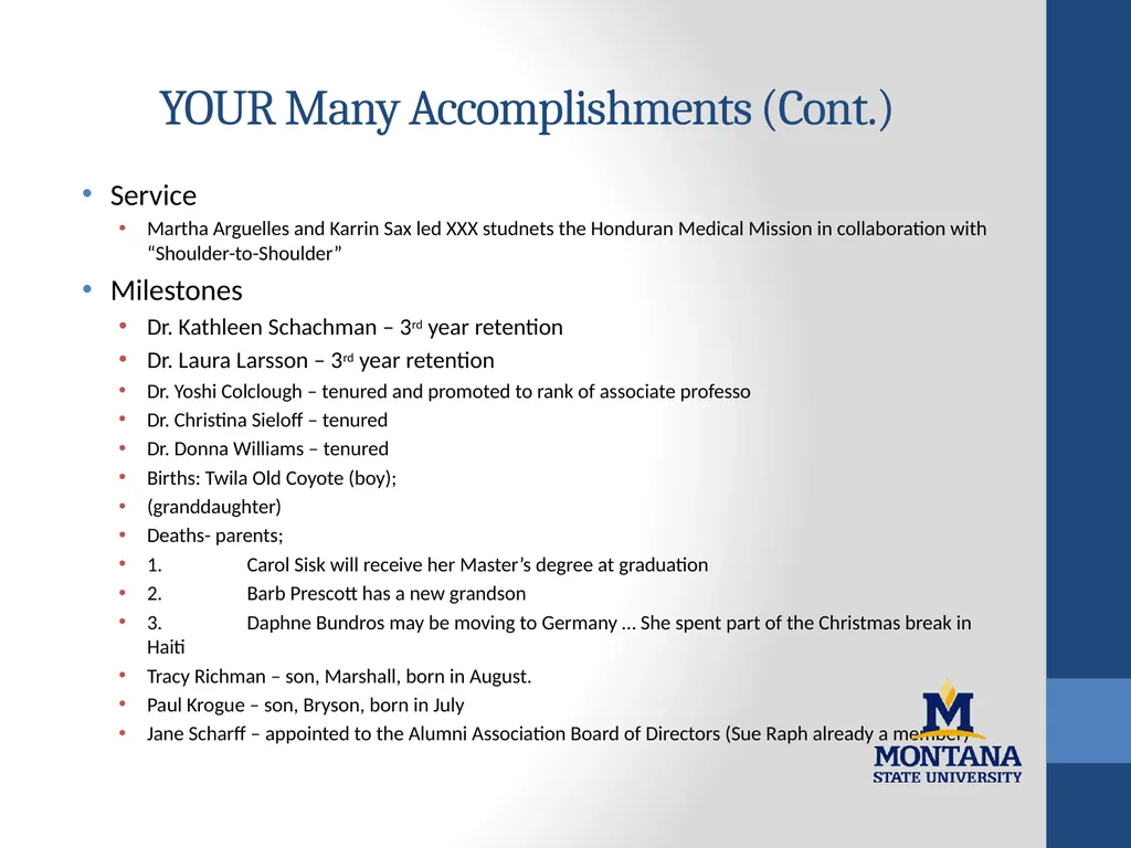 College of Nursing 2010-2011 Academic Year - slide 23 of 26