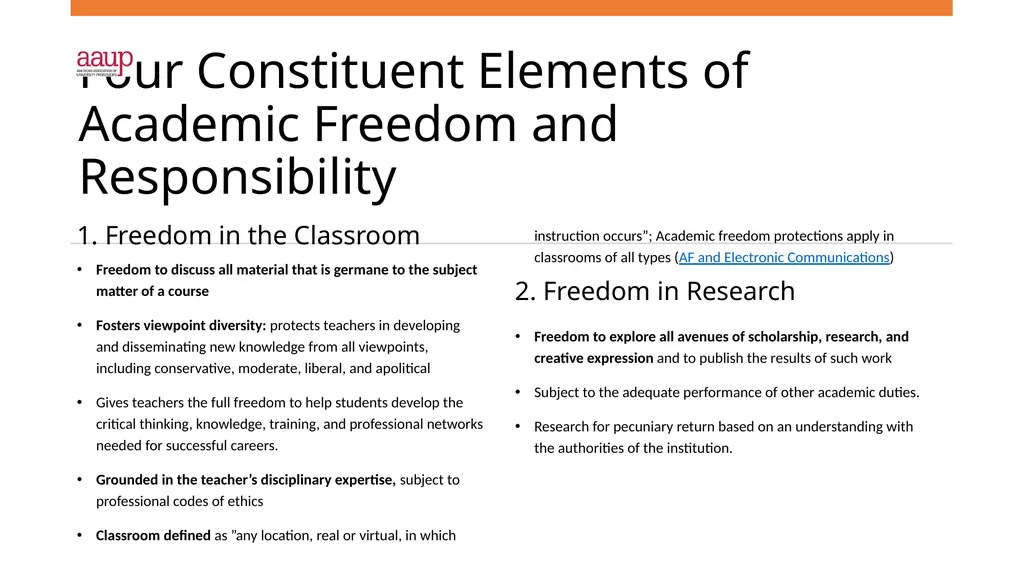 Academic Freedom and Shared Governance Dean’s - slide 5 of 12