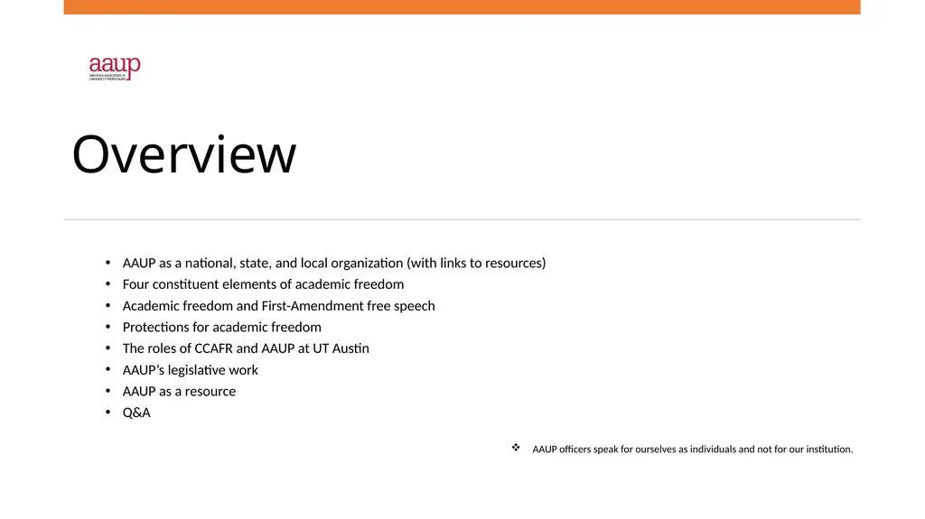 Academic Freedom and Shared Governance Dean’s - slide 2 of 12