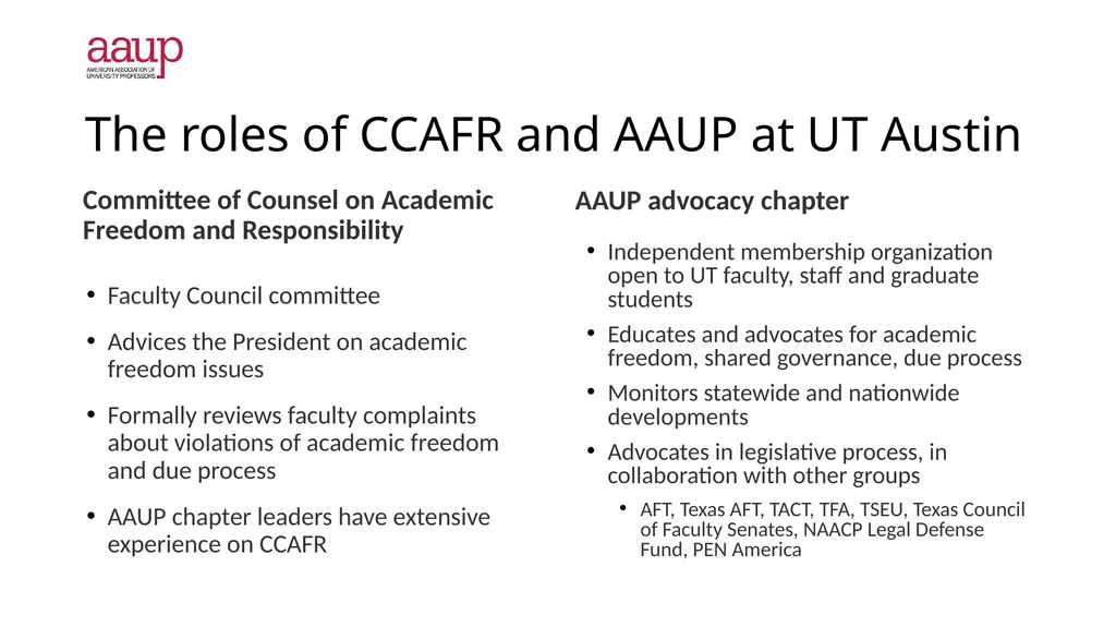 Academic Freedom and Shared Governance Dean’s - slide 9 of 12