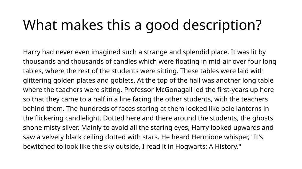 Stories in Imaginary Worlds Lesson 4 - What are - slide 5 of 8