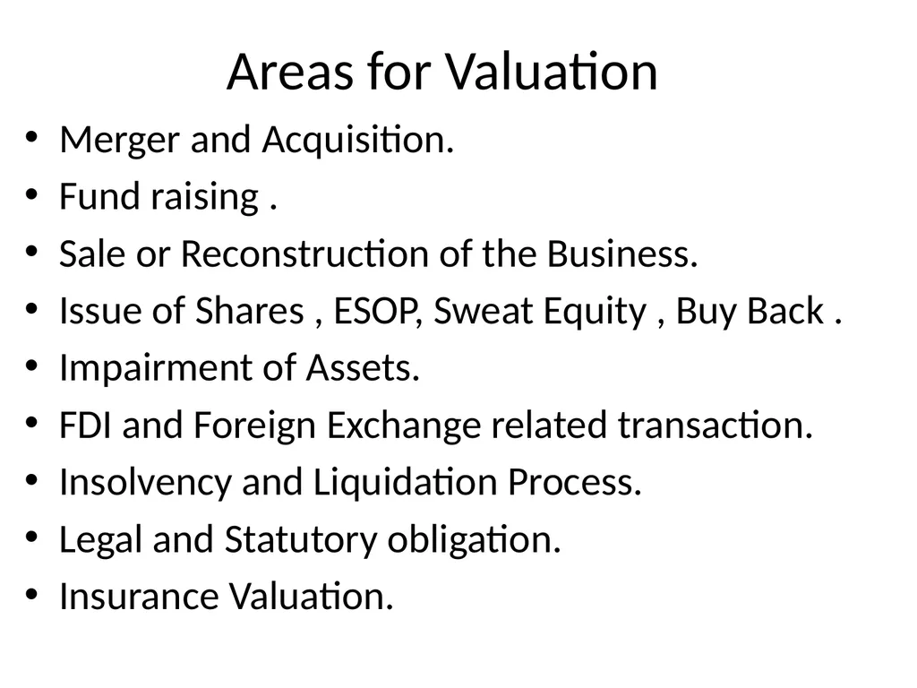 CONCEPT OF VALUATION CMA PRANAB KR.CHAKRABARTY - slide 7 of 59