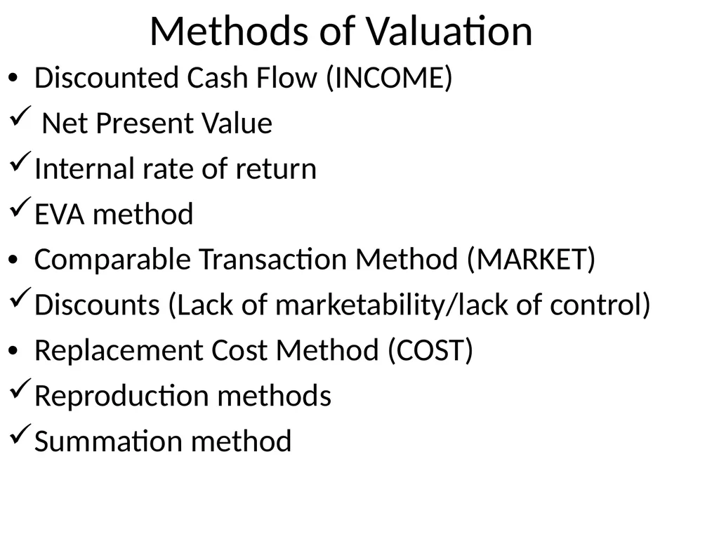 CONCEPT OF VALUATION CMA PRANAB KR.CHAKRABARTY - slide 51 of 59