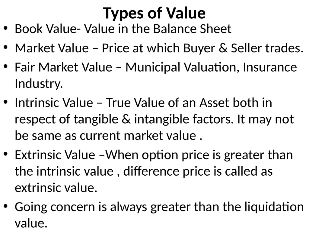 CONCEPT OF VALUATION CMA PRANAB KR.CHAKRABARTY - slide 8 of 59
