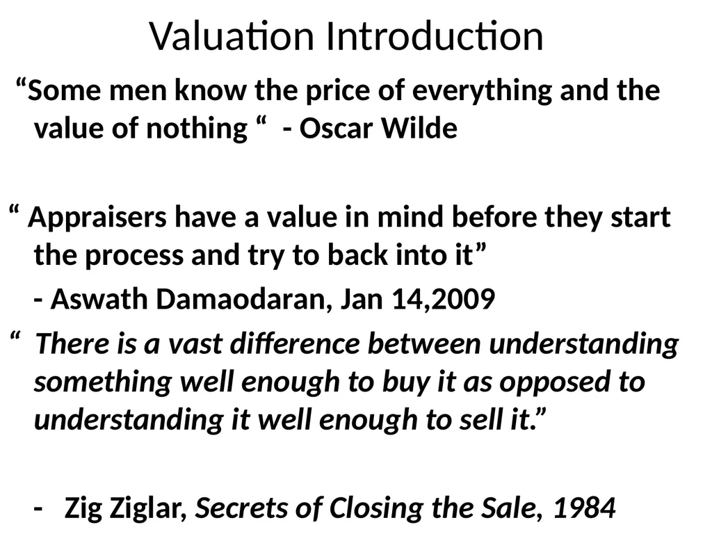 CONCEPT OF VALUATION CMA PRANAB KR.CHAKRABARTY - slide 3 of 59