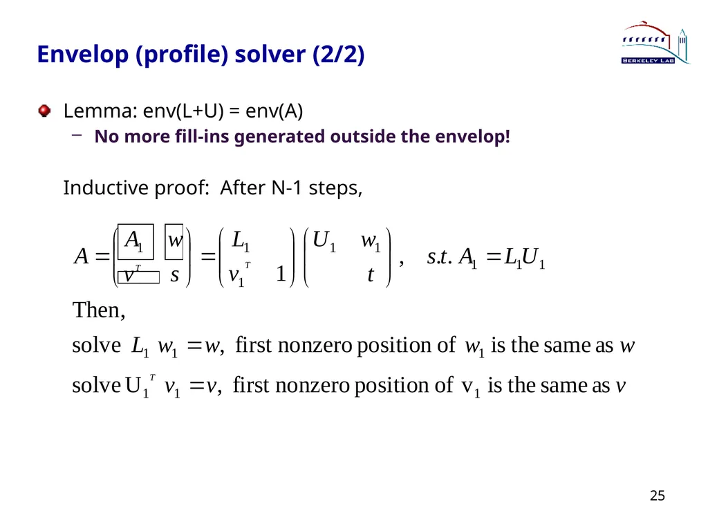 Lecture 3 Sparse Direct Method: Combinatorics - slide 25 of 35