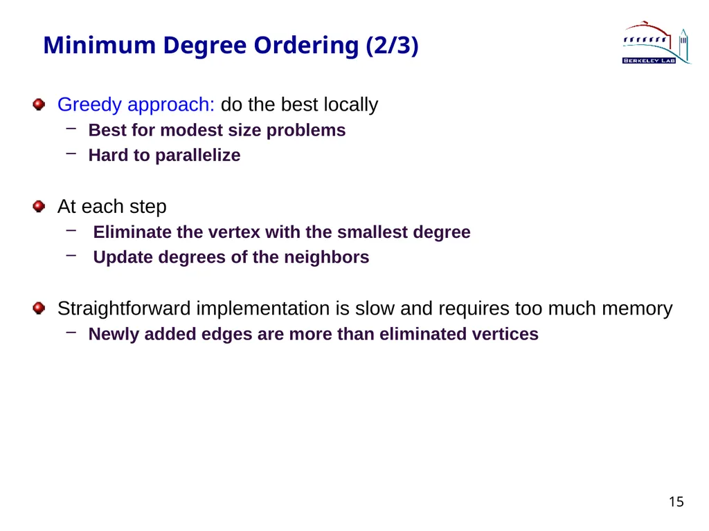Lecture 3 Sparse Direct Method: Combinatorics - slide 15 of 35