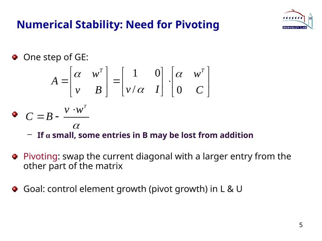 Lecture 3 Sparse Direct Method: Combinatorics - slide 5 of 35