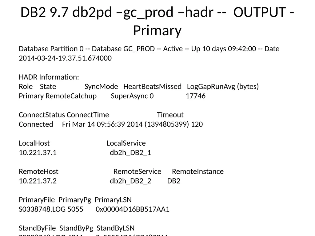 Achieving High Availability with DB2 HADR and - slide 26 of 67