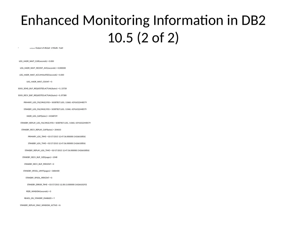 Achieving High Availability with DB2 HADR and - slide 30 of 67