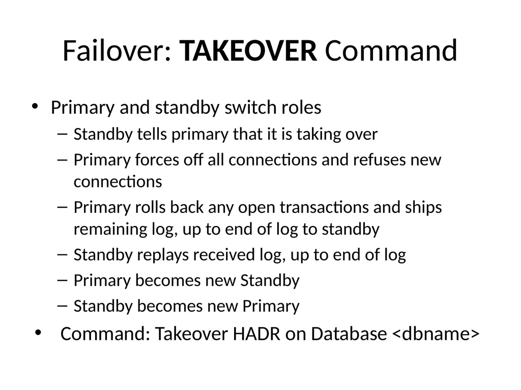 Achieving High Availability with DB2 HADR and - slide 33 of 67