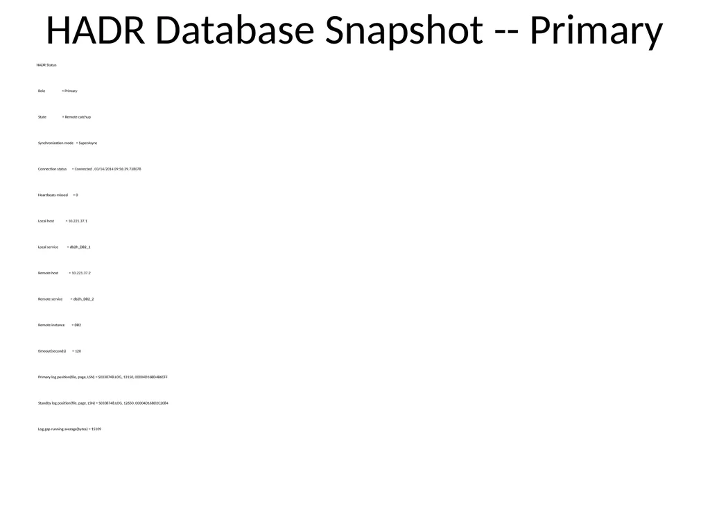 Achieving High Availability with DB2 HADR and - slide 25 of 67