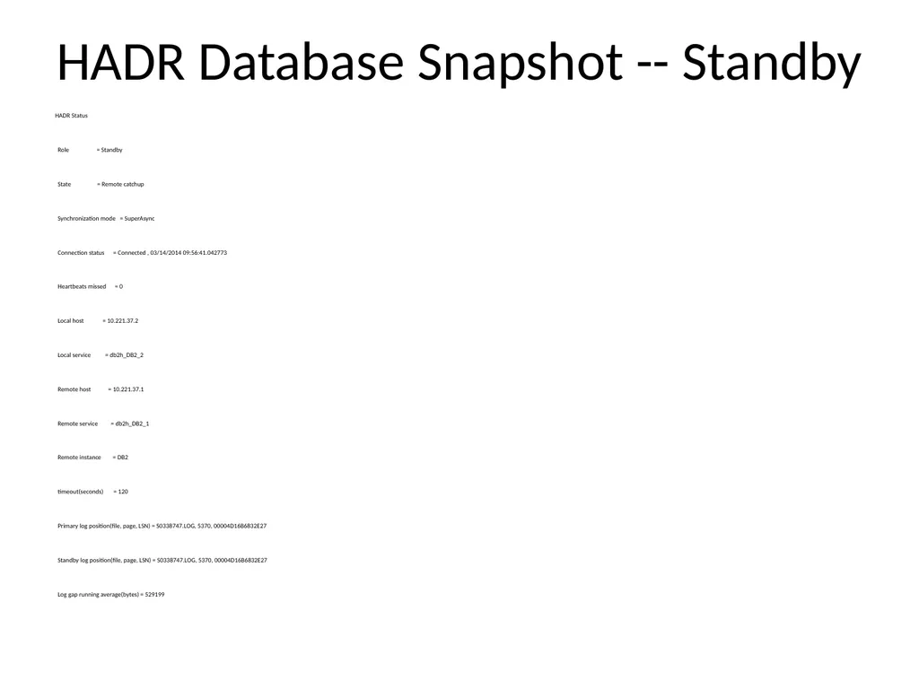 Achieving High Availability with DB2 HADR and - slide 27 of 67