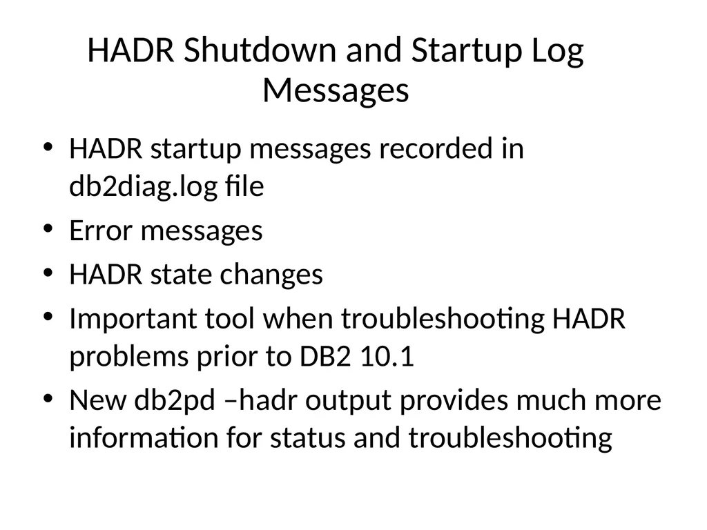Achieving High Availability with DB2 HADR and - slide 32 of 67