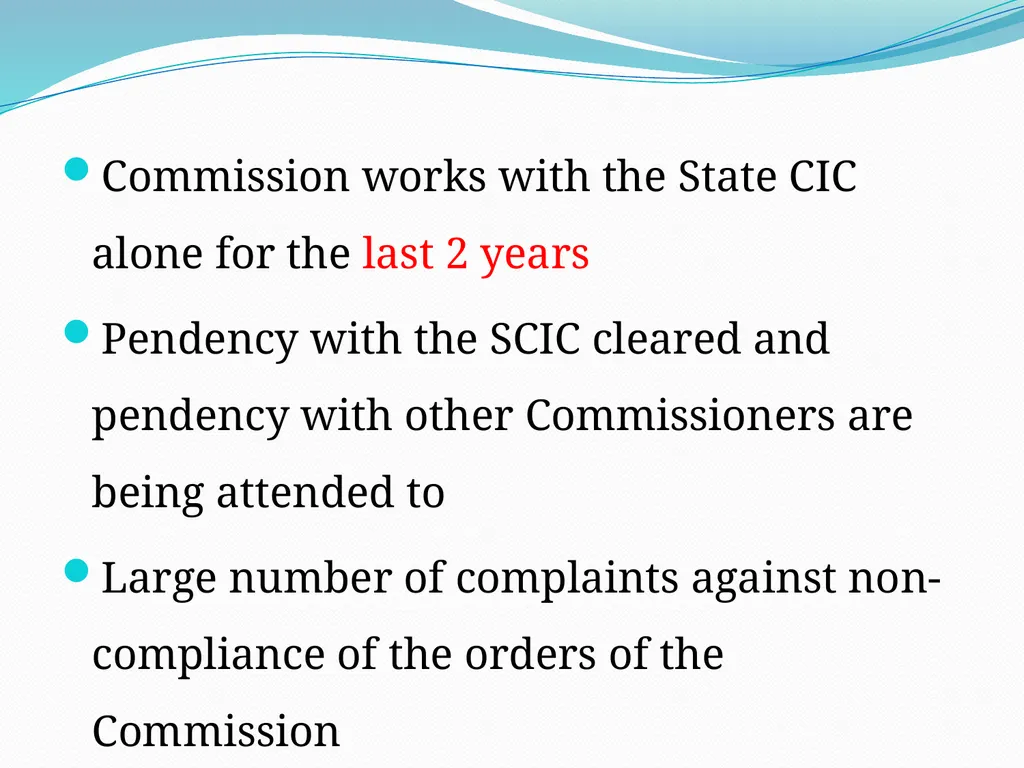 EMERGING ISSUES IN THE IMPLEMENTATION OF THE RTI - slide 9 of 16