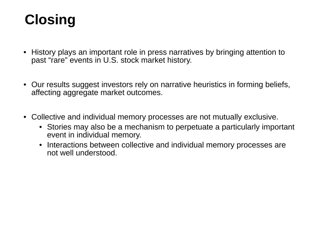 Crash Narratives William Goetzmann (Yale), Dasol - slide 22 of 22