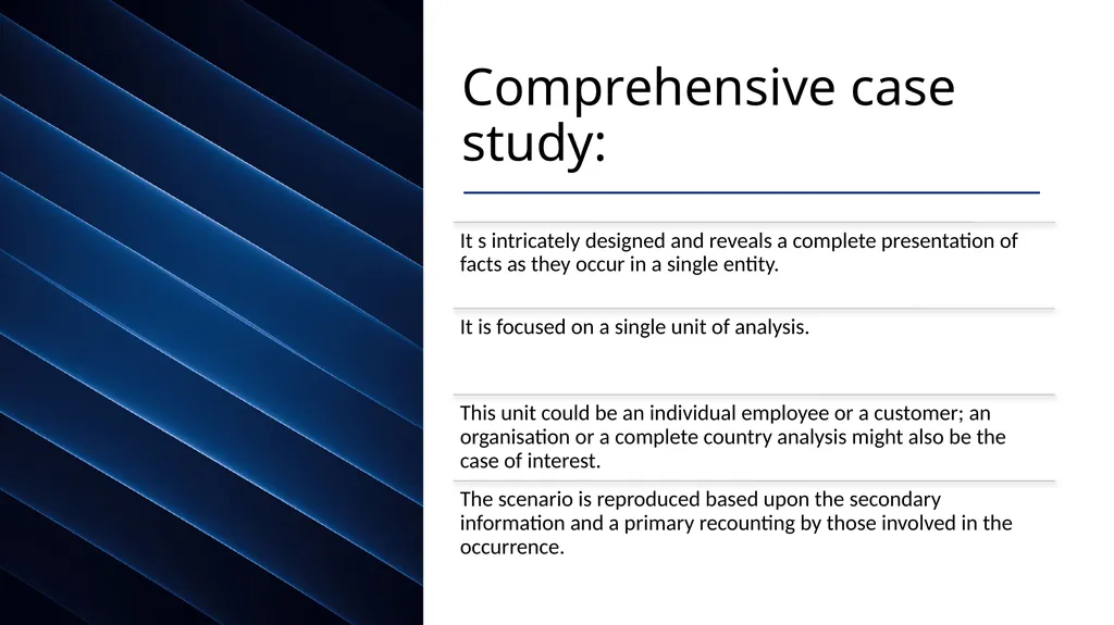 Classification of the Research Design: Research - slide 6 of 14