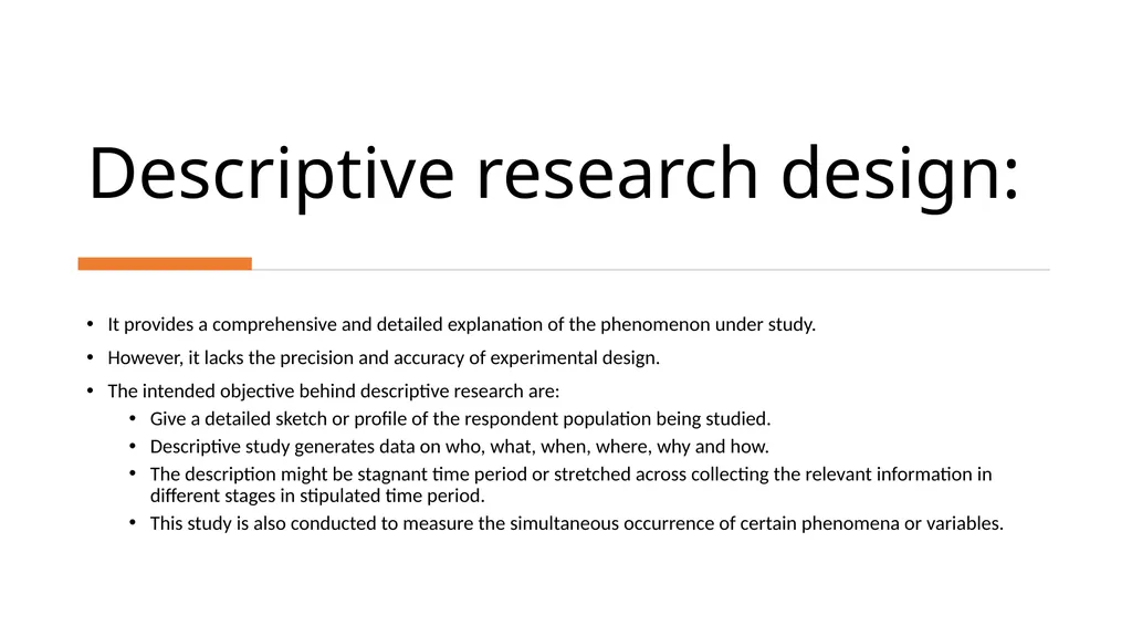 Classification of the Research Design: Research - slide 10 of 14