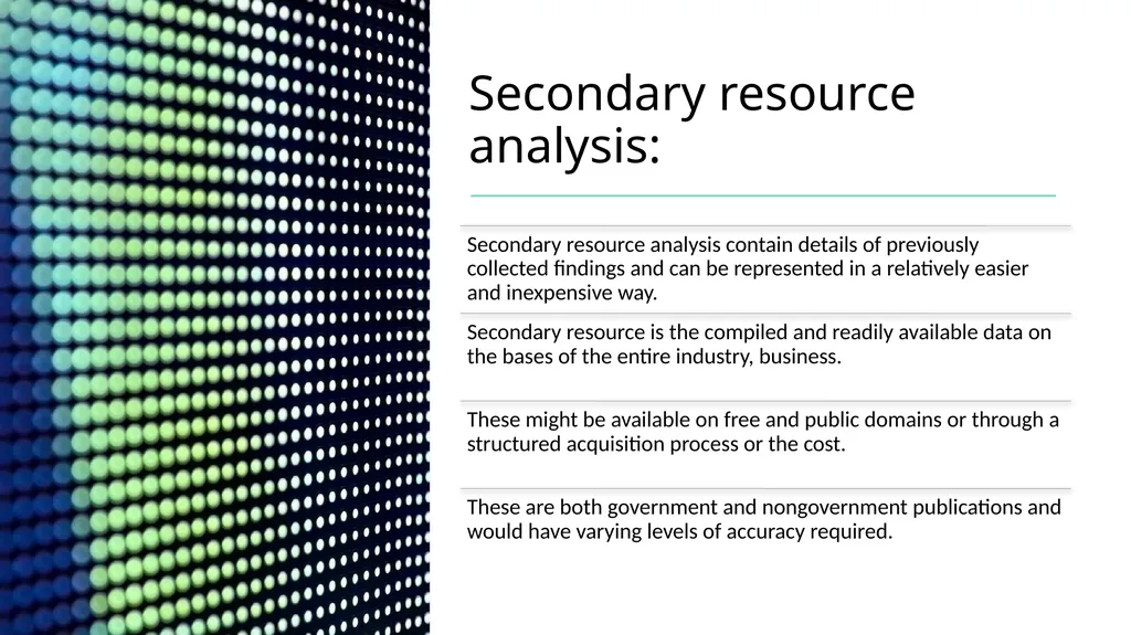 Classification of the Research Design: Research - slide 5 of 14