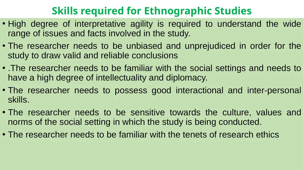 Ethnography literally means 'a portrait of a - slide 14 of 21