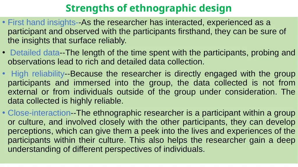 Ethnography literally means 'a portrait of a - slide 17 of 21