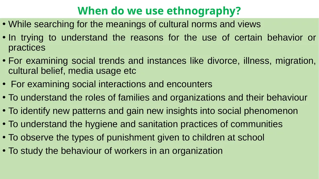 Ethnography literally means 'a portrait of a - slide 8 of 21