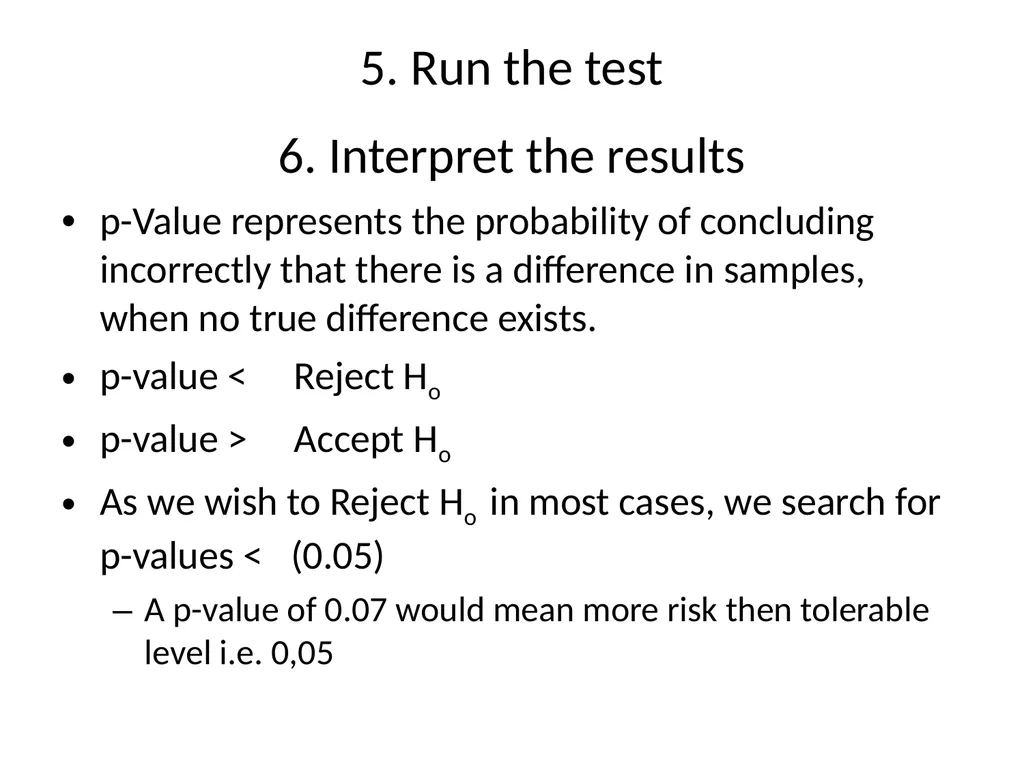 Descriptive and Inferential Statistic Dr. Dyal - slide 18 of 19