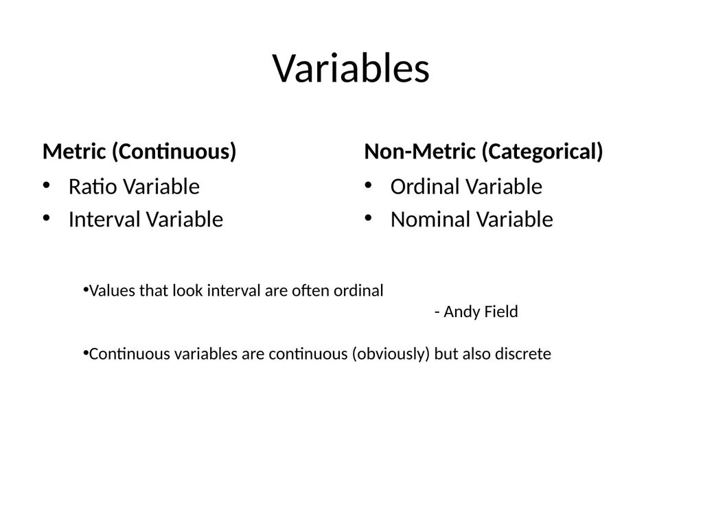 Descriptive and Inferential Statistic Dr. Dyal - slide 3 of 19