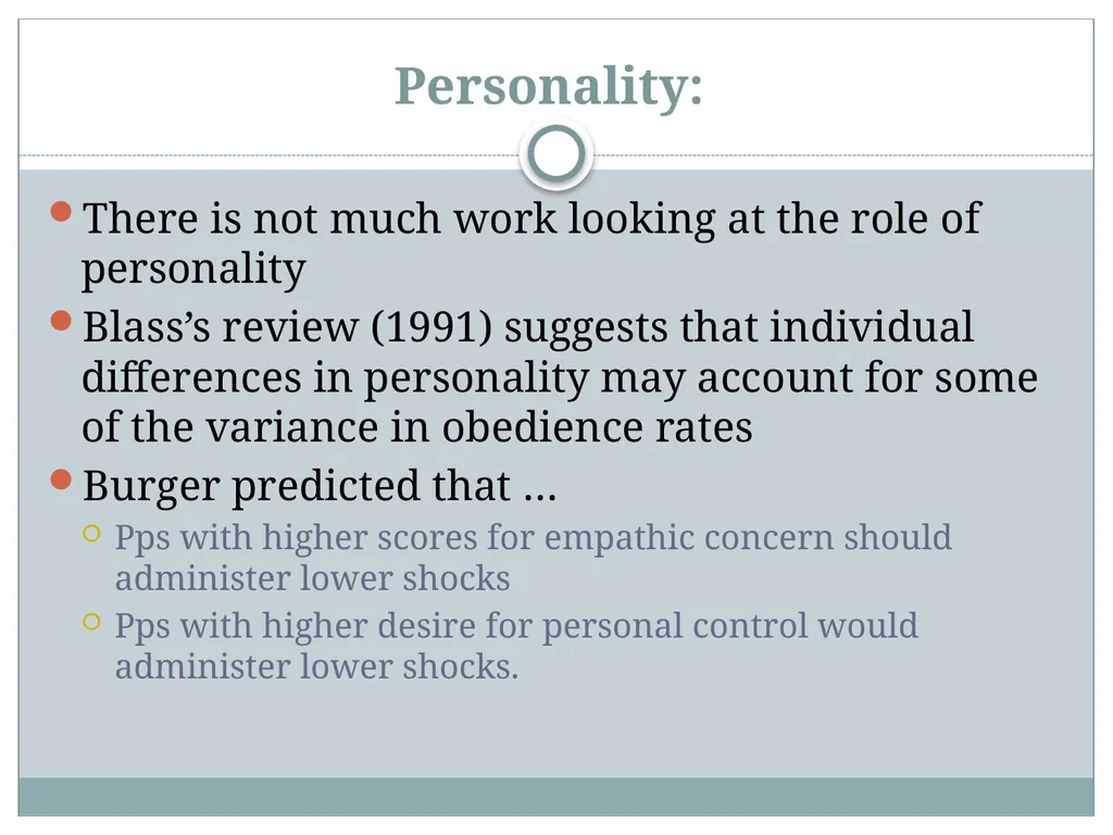 Replicating Milgram Would People Still Obey Today? - slide 10 of 44