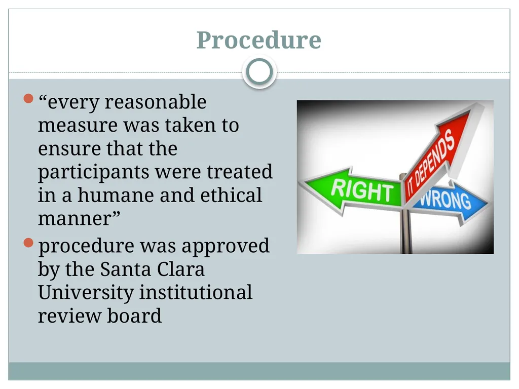 Replicating Milgram Would People Still Obey Today? - slide 11 of 44