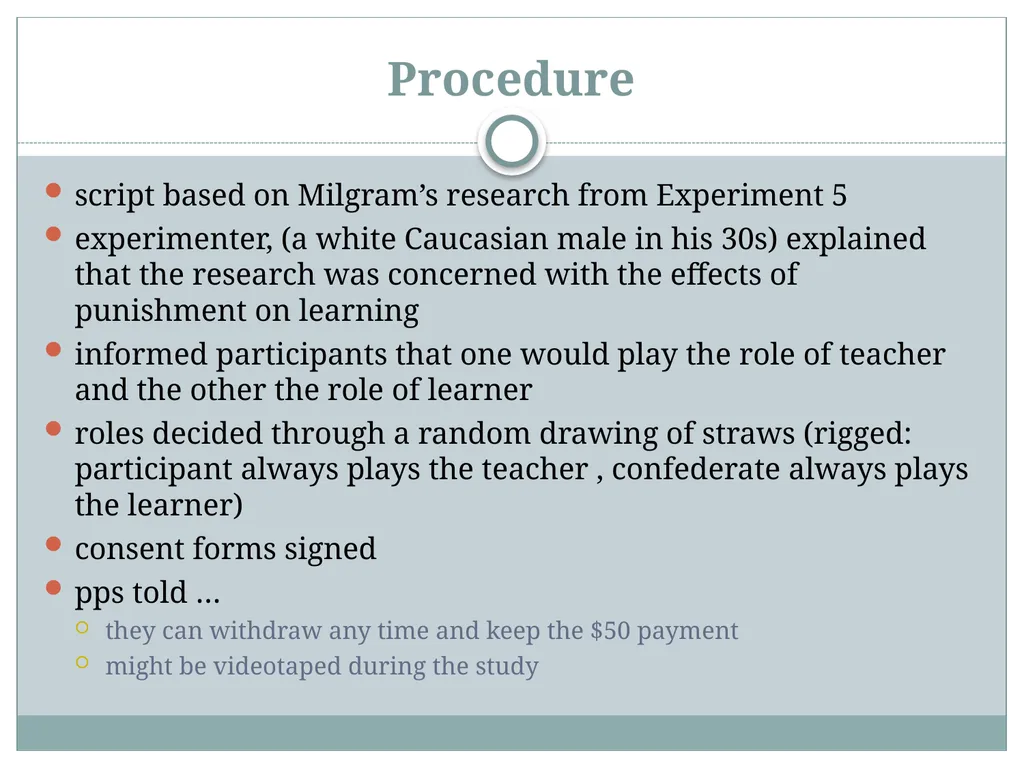 Replicating Milgram Would People Still Obey Today? - slide 19 of 44