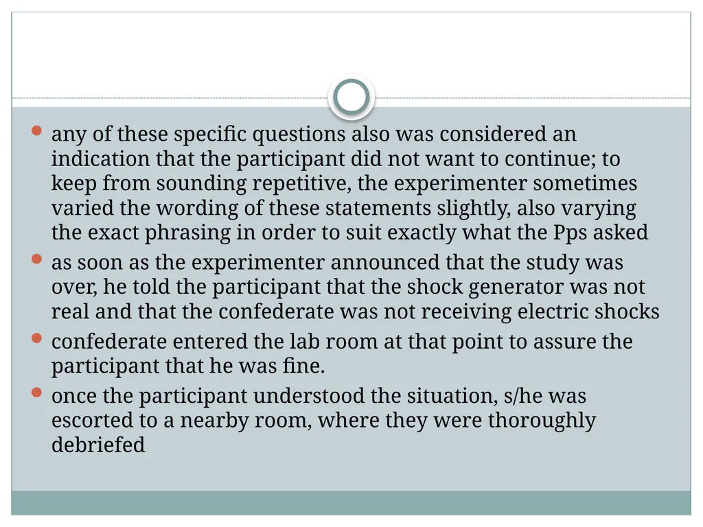 Replicating Milgram Would People Still Obey Today? - slide 33 of 44