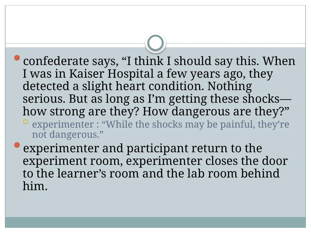 Replicating Milgram Would People Still Obey Today? - slide 23 of 44