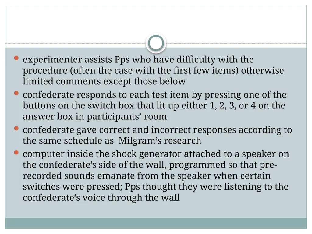 Replicating Milgram Would People Still Obey Today? - slide 27 of 44