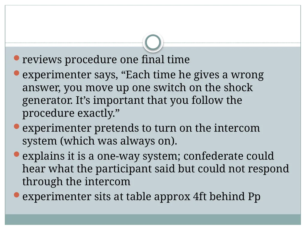 Replicating Milgram Would People Still Obey Today? - slide 26 of 44
