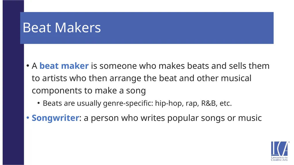 Representing the LCA Music Client: Song Rights - slide 45 of 52