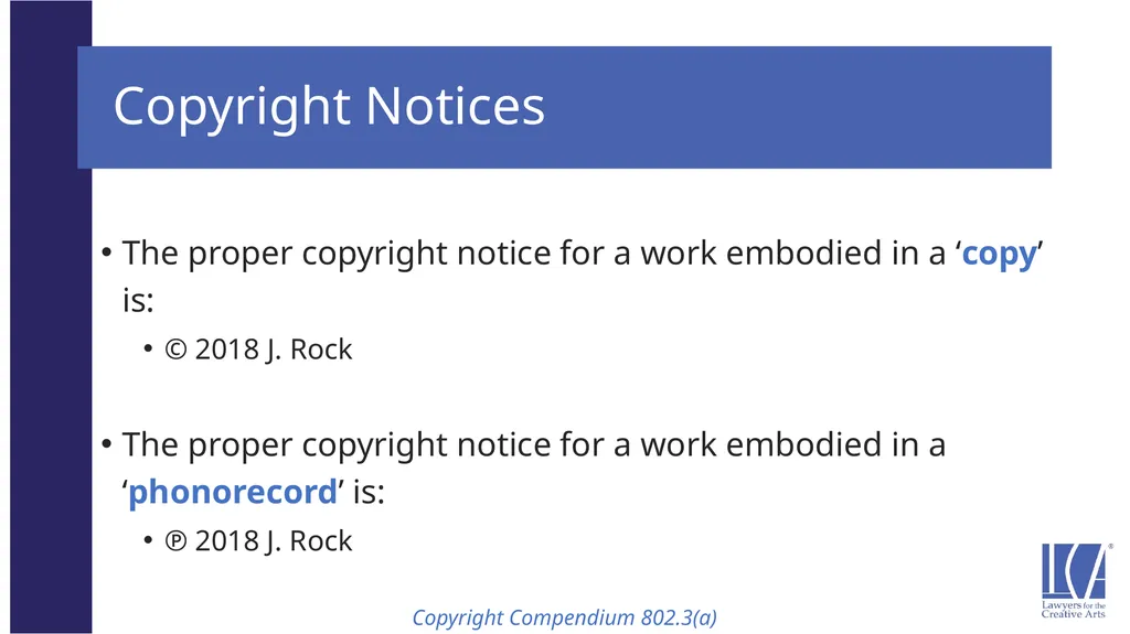 Representing the LCA Music Client: Song Rights - slide 14 of 52