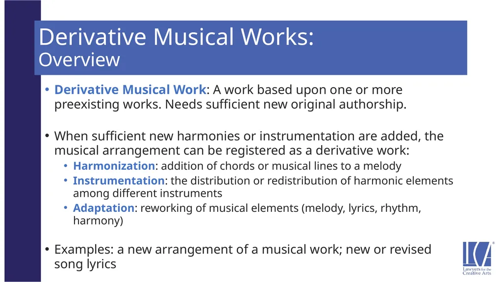 Representing the LCA Music Client: Song Rights - slide 39 of 52