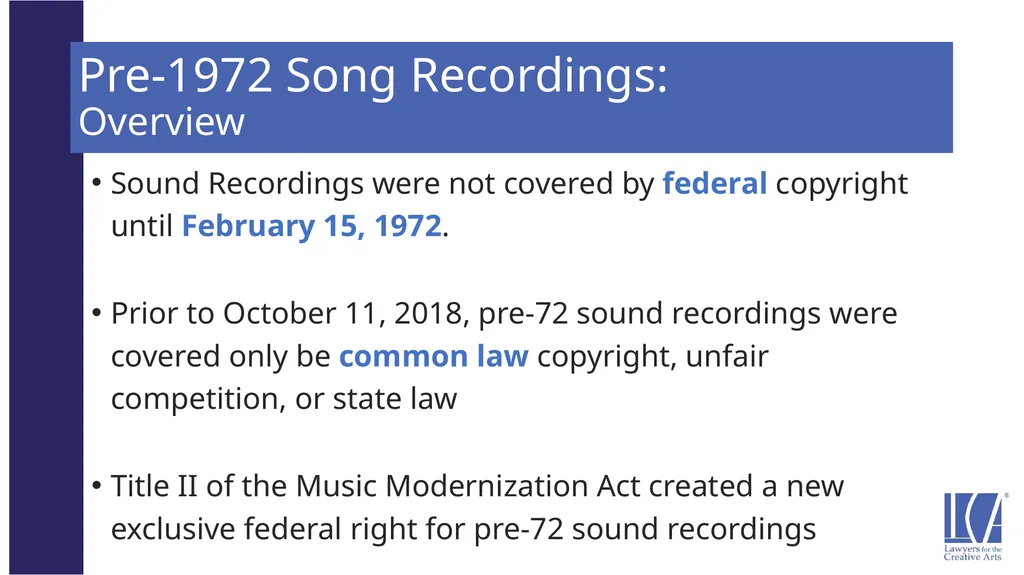Representing the LCA Music Client: Song Rights - slide 21 of 52