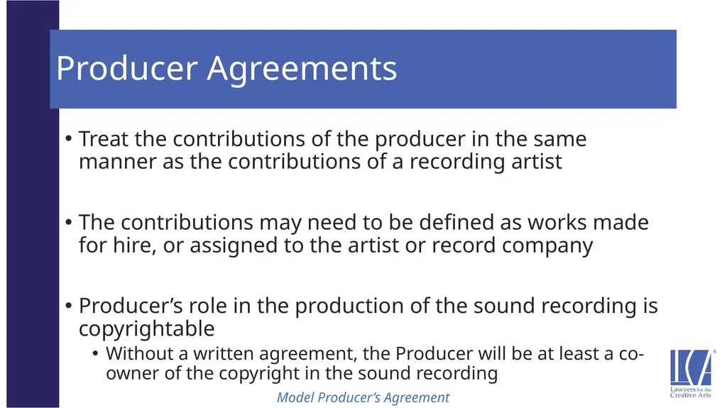 Representing the LCA Music Client: Song Rights - slide 47 of 52