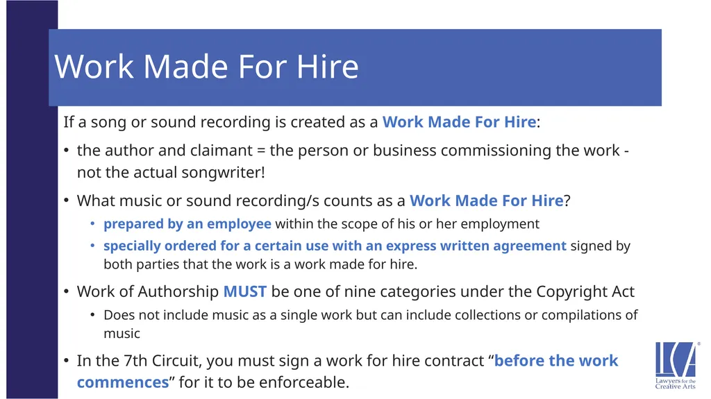 Representing the LCA Music Client: Song Rights - slide 37 of 52