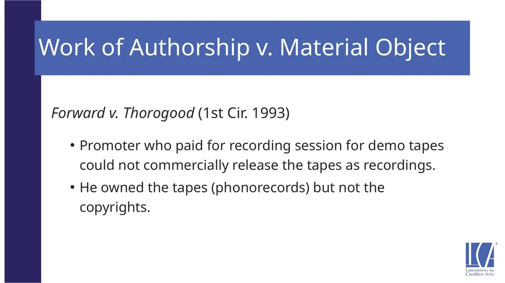 Representing the LCA Music Client: Song Rights - slide 28 of 52