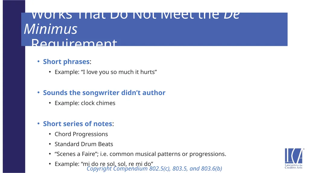 Representing the LCA Music Client: Song Rights - slide 11 of 52