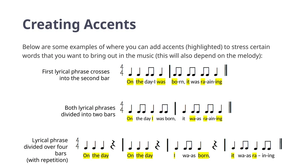 Year 7 and 8 Music: Becoming a SongMaker LESSON - slide 9 of 21