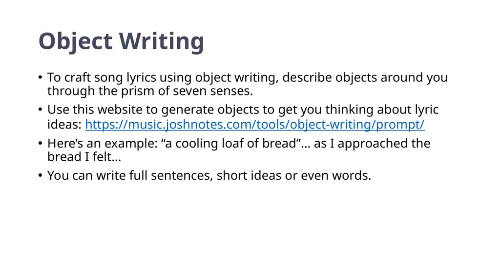 Year 7 and 8 Music: Becoming a SongMaker LESSON - slide 19 of 21