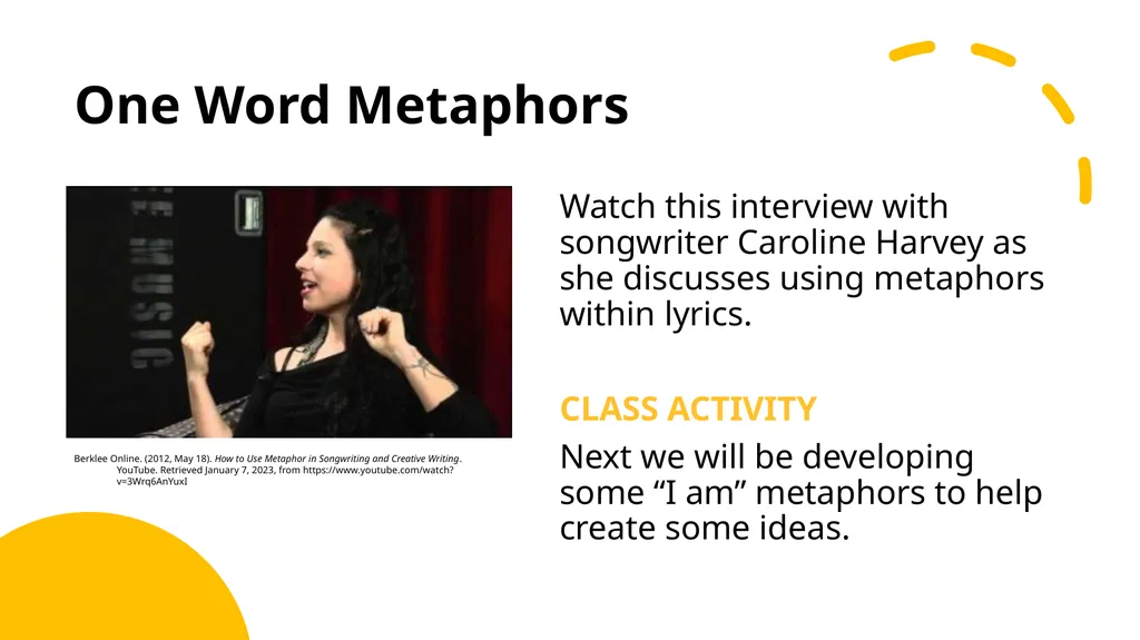 Year 7 and 8 Music: Becoming a SongMaker LESSON - slide 16 of 21