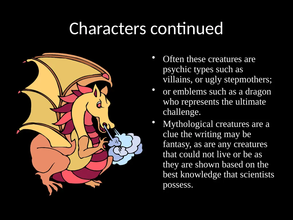Elements of Fantasy Literature Literary Elements - slide 10 of 26