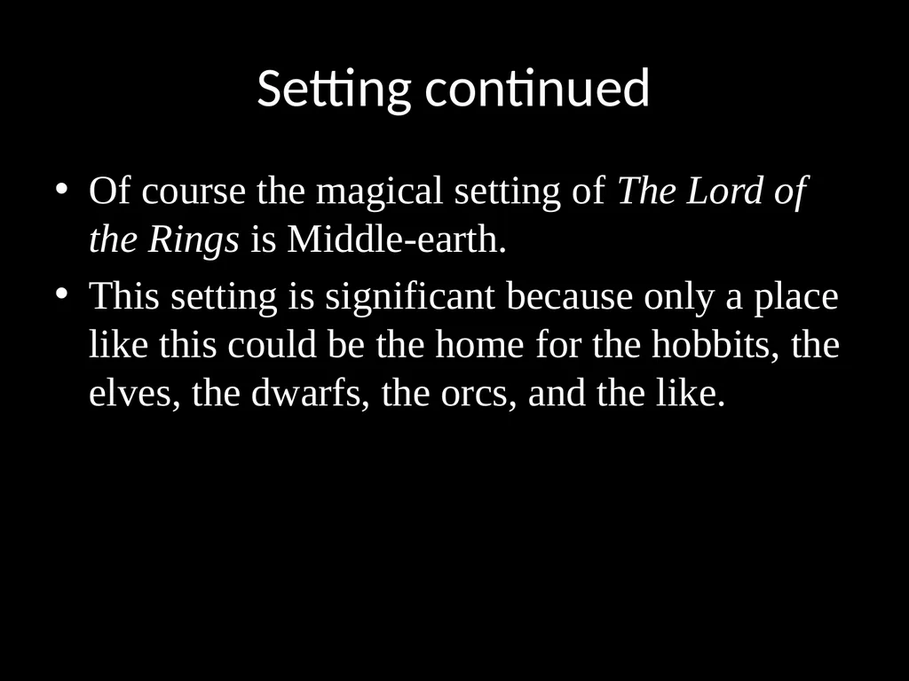 Elements of Fantasy Literature Literary Elements - slide 25 of 26